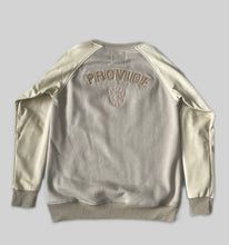 Load image into Gallery viewer, Leather Sleeve Crewneck Sweater