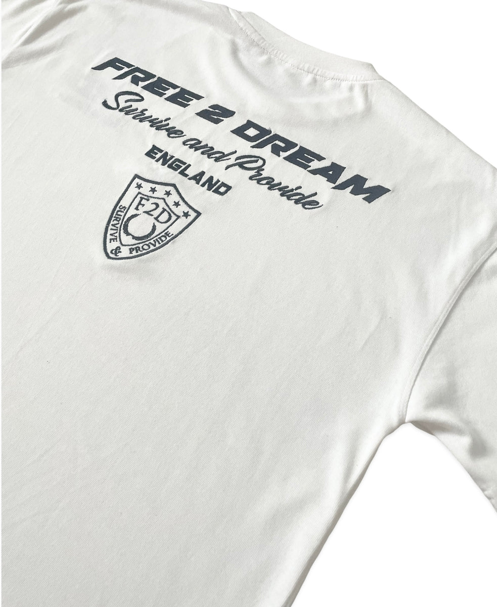 White 'Template' Oversized T-shirt – F2D CLOTHING