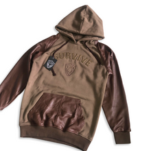 Load image into Gallery viewer, Brown Real Leather Template Hoodie
