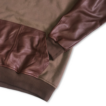 Load image into Gallery viewer, Brown Real Leather Template Hoodie
