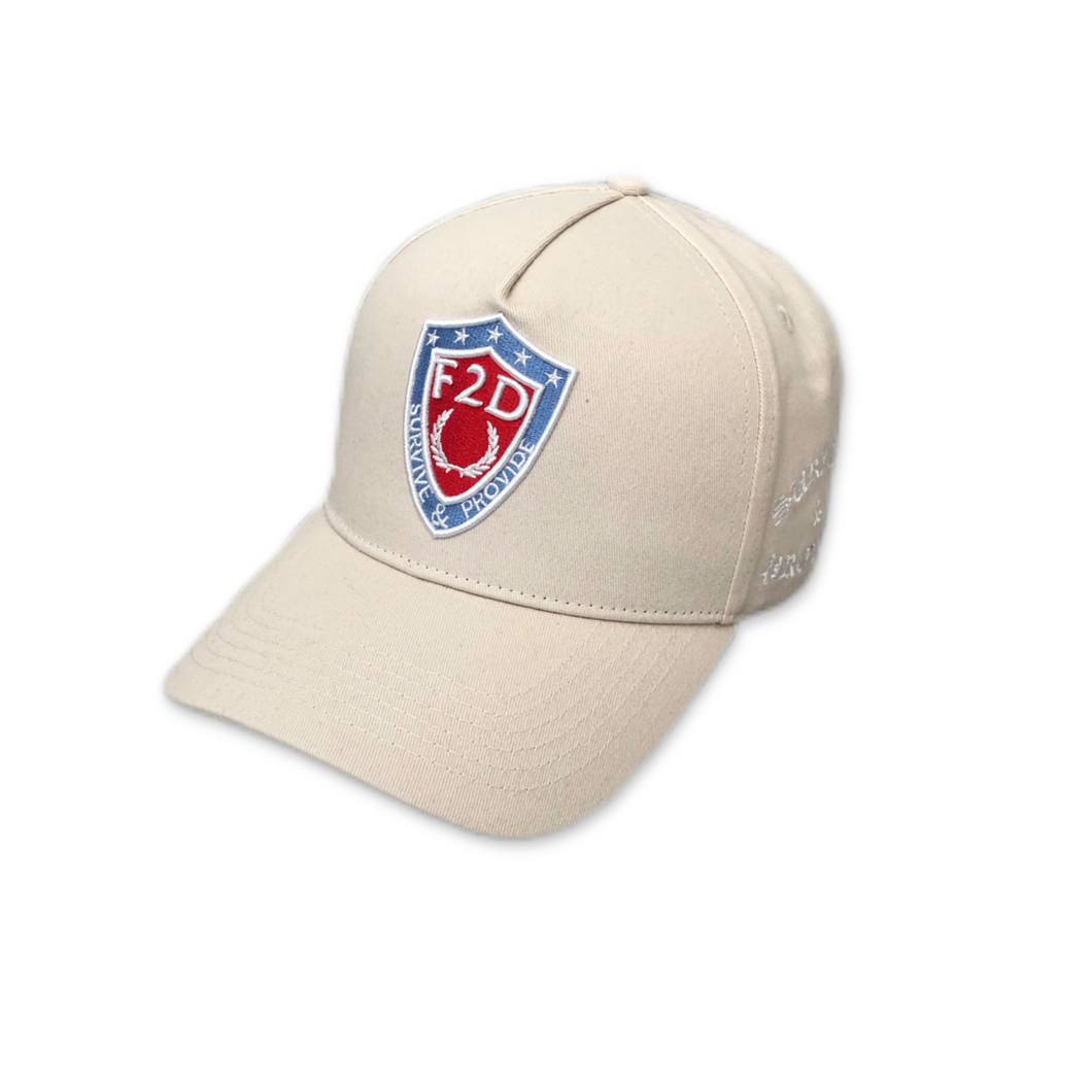 F2D Beige Strapback Cap F2D CLOTHING