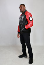 Load image into Gallery viewer, REAL LEATHER 8 BALL JACKET
